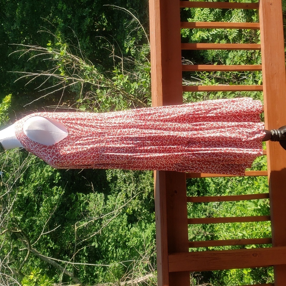 Chaps Red White and blue maxi dress size large - Picture 6 of 8